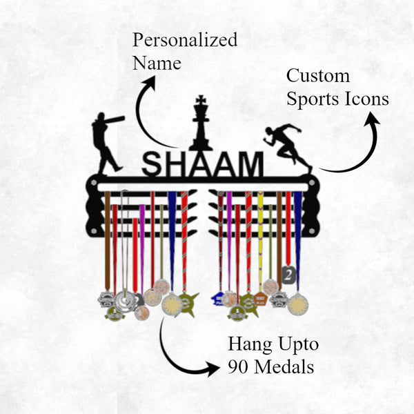 Personalized Medal Display Hanger for Athletes