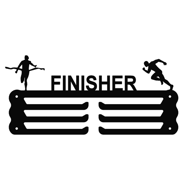 FINISHER Medal Hanger (Holds 60+ Medals - 48 * 30 CM) | Premium Steel | Matte Black Finish