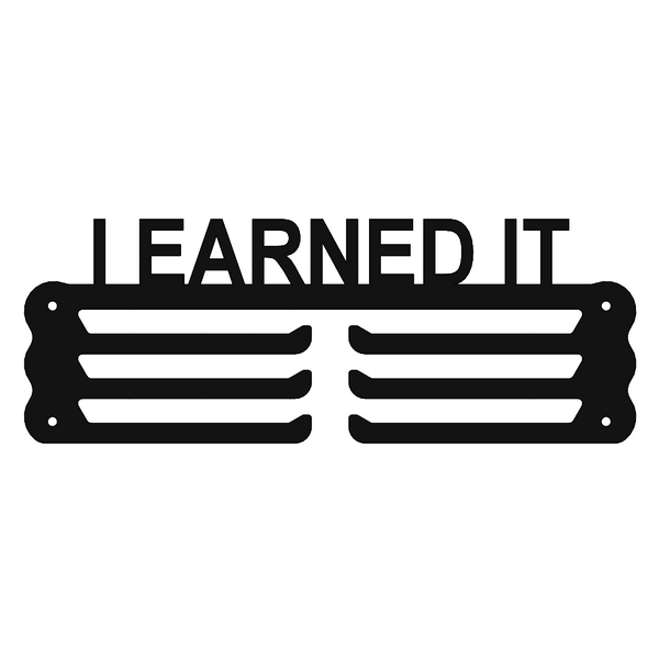 I EARNED IT Medal Hanger (Holds 60+ Medals - 48 * 30 CM) | Premium Steel | Matte Black Finish