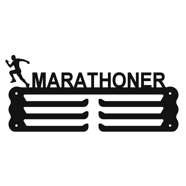 MARATHONER Medal Hanger (Holds 60+ Medals - 48 * 30 CM) | Premium Steel | Matte Black Finish