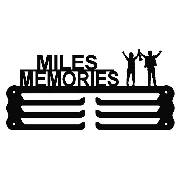 MILES MEMORIES Medal Hanger (Holds 60+ Medals - 48 * 30 CM) | Premium Steel | Matte Black Finish